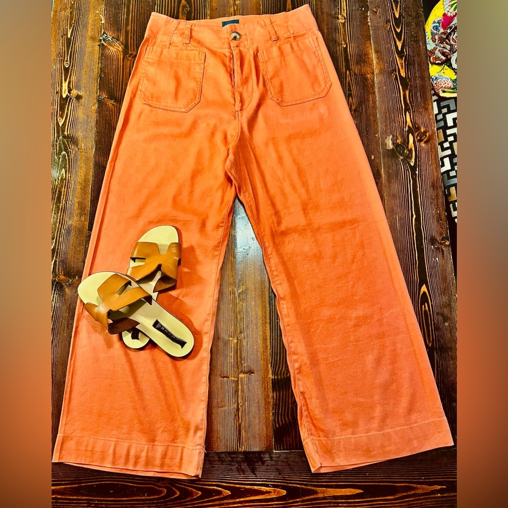 Anthropologie Maeve Coral Pants